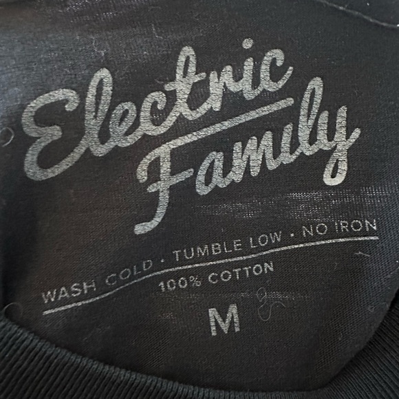 Electric Family Black T-Shirt | 100% Cotton | Men’s Large - Picture 5 of 8